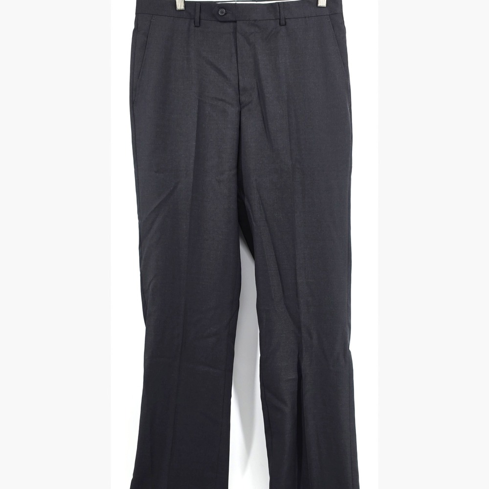 Santorelli Romeo Luxury Serge Pants Mens 35 Charcoal Grey Made in Italy NWT